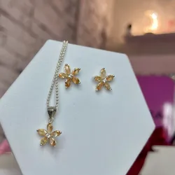 Conjunto flores ámbar 