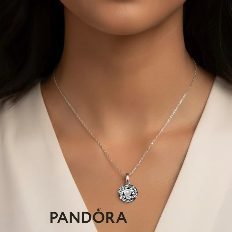 Cadena Pandora nudo con perla de cultivo 