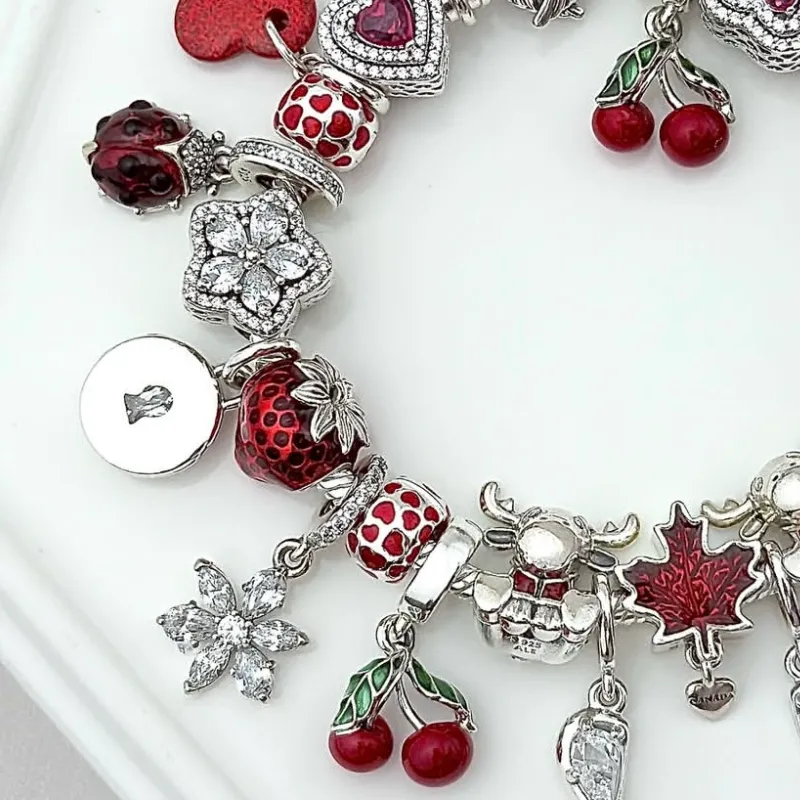 Pulsera armada temática roja 