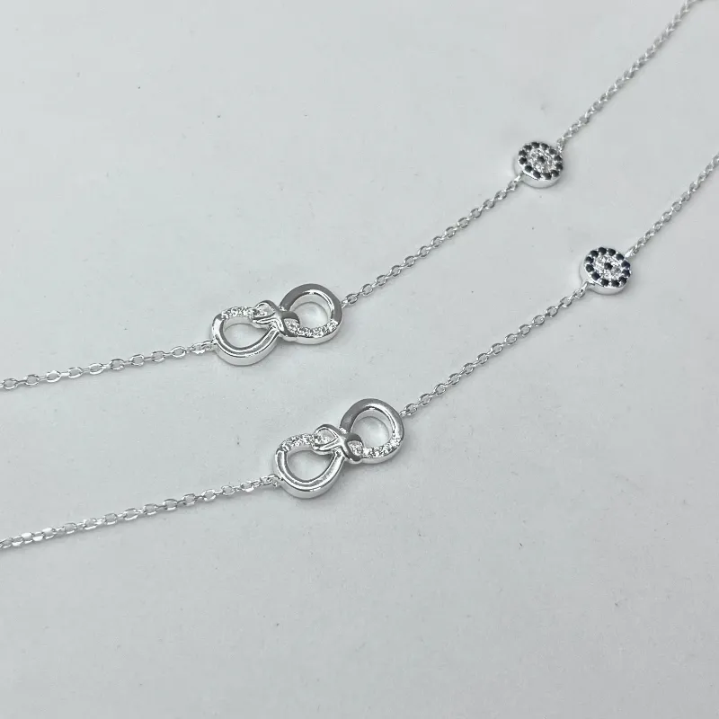 Pulsera infinito + ojo turco 