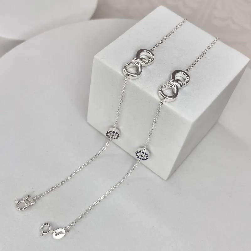 Pulsera infinito + ojo turco 