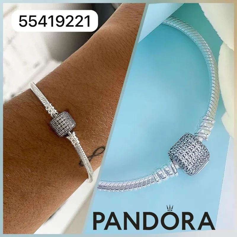 Pulsera Pandora cierre barril en pavé