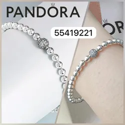 Pulsera pandora cuentas y pavé