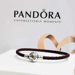 Pulsera Pandora de cuera 