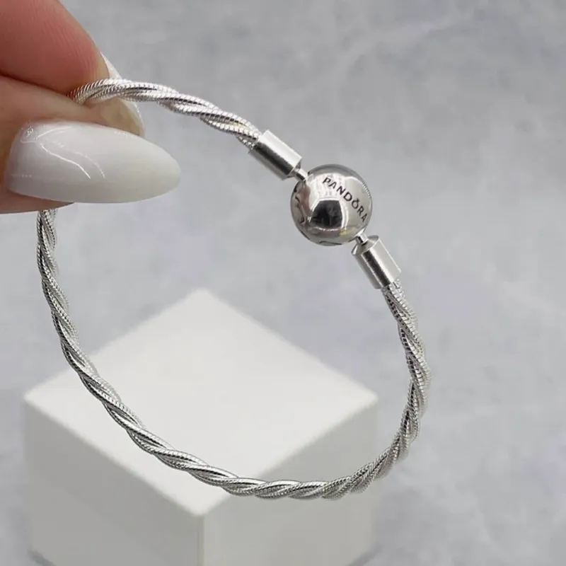 Pulsera Pandora flexible torcida para Charms