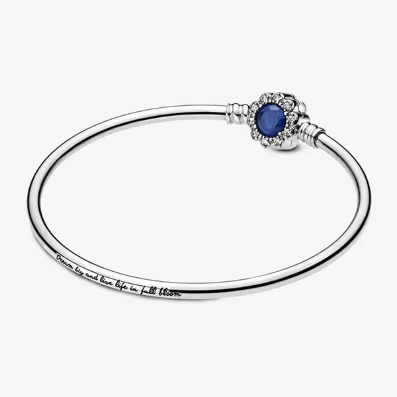 Pulsera rígida destello azul