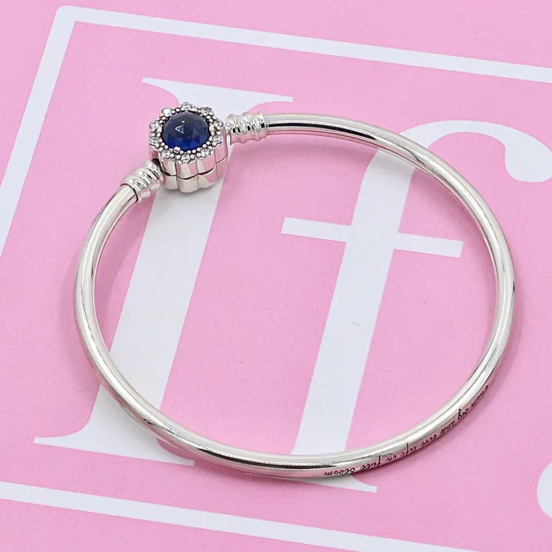 Pulsera rígida destello azul