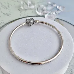Pulsera rígida Pave Corazón