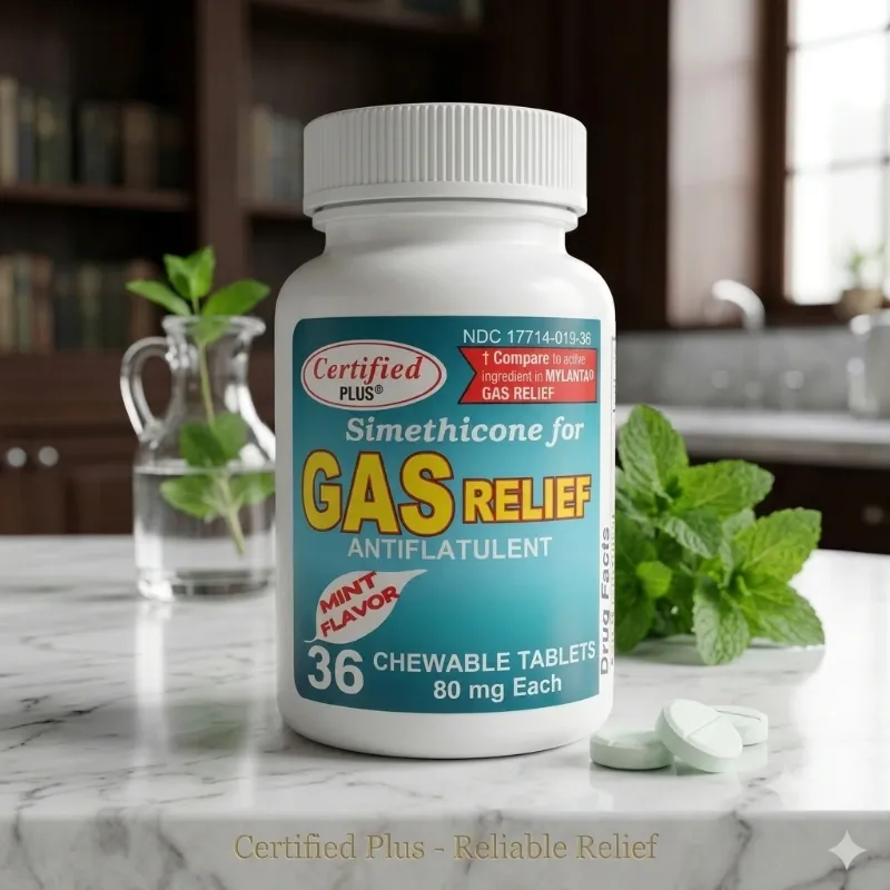 Alivio de Gases Certified Plus® – 36 Tabletas