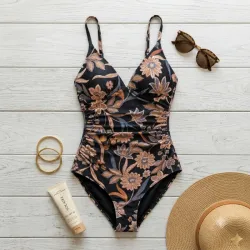 Bañador One-Piece: Elegancia Floral & Control de Silueta Talla M
