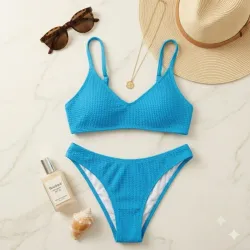 Bikini "Azure Texture" – Edición Elegance Talla M