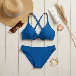 Bikini Clásico Azul Cobalto – Estilo y Elegancia Talla M