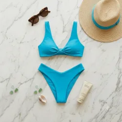 Bikini Halter "Azul Eléctrico" – Edición Especial Talla M
