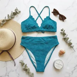 Bikini Premium Jacquard - Elegancia y Confort Talla M