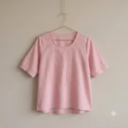Blusa Casual – Rosa Malva Suave Talla M