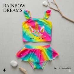 Conjunto de Baño Dos Piezas "Rainbow Dreams" | Edición Unicornio Mágico 5-6años