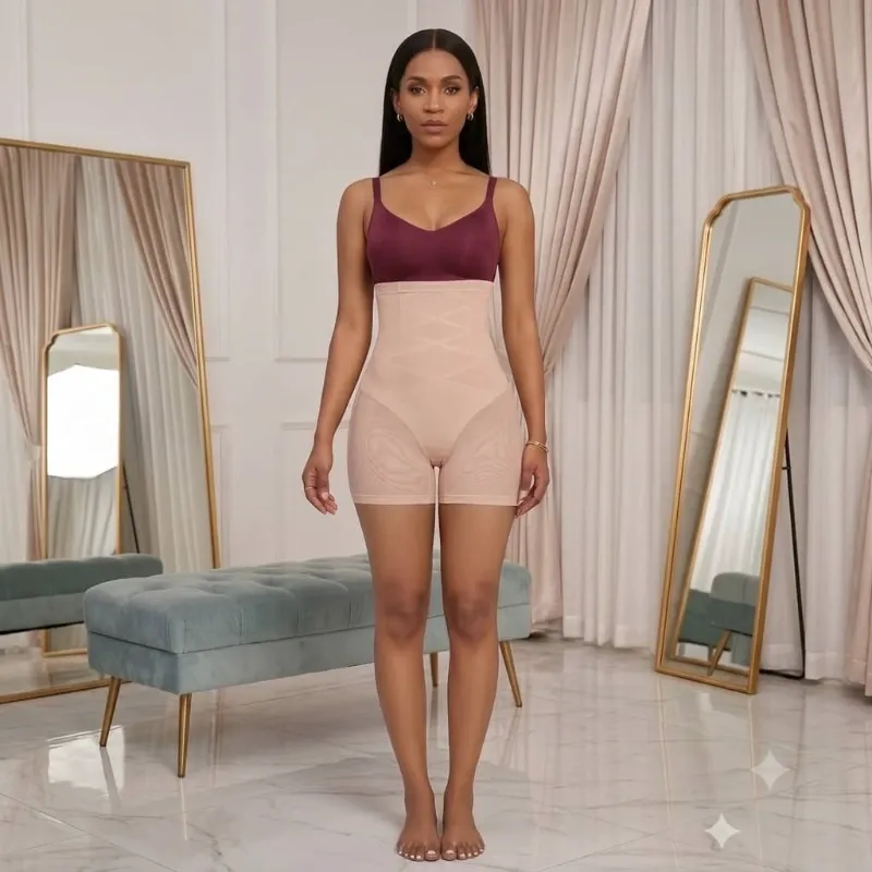 Faja Short de Control de Talle Alto - Efecto Moldeador Total Talla M