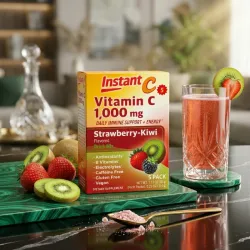 Instant C – Mezcla en Polvo para Bebida (Sabor Fresa-Kiwi / Strawberry-Kiwi)