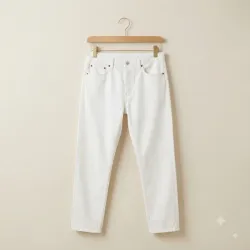 Jeans Blancos de Corte Recto - Talla 14 (H&M) (L)