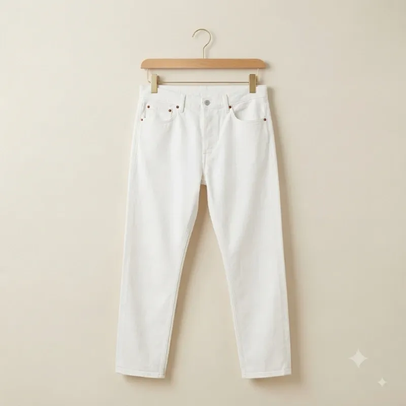 Jeans Blancos de Corte Recto - Talla 14 (H&M) (L)