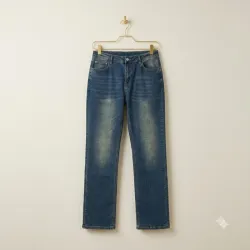 Jeans Rectos Premium - Azul Medio Vintage Talla XL