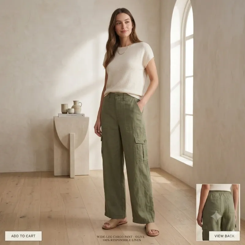Pantalón Cargo de Pierna Ancha - Sanctuary XL