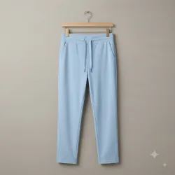 Pantalón de Chándal Holgado de Felpa - Azul Cielo (Talla XL)