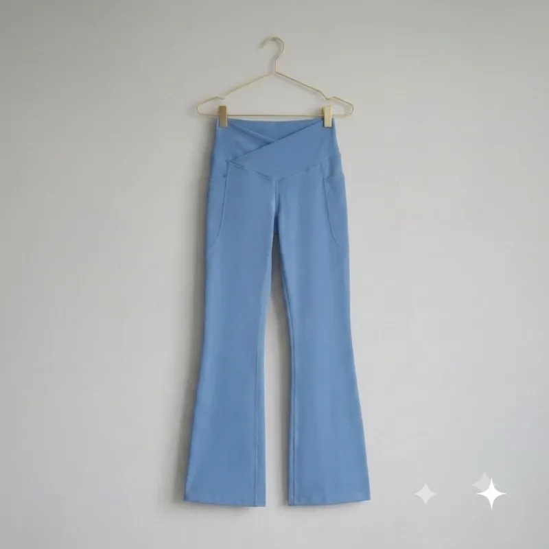 Pantalón Deportivo Flare Azul (Tallas XS/S) • Con Bolsillos