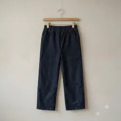 Pantalón Tipo Denim "Azul Índigo Profundo" con Cintura Elástica
