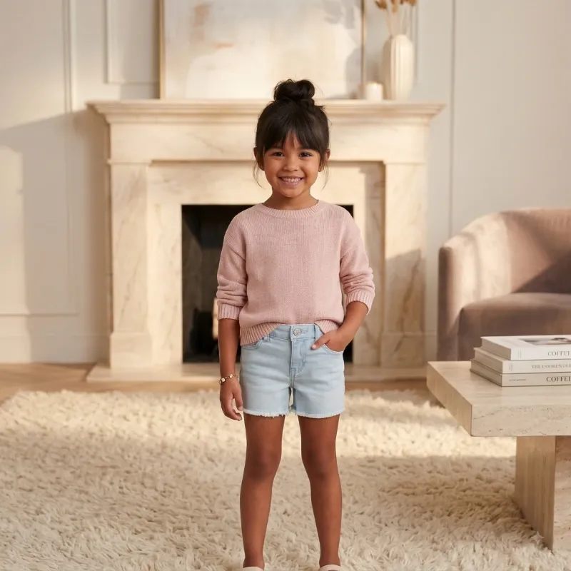 Pantalones Cortos de Mezclilla "Super Stretch" para Niña – Cat & Jack™ (Talla 6)