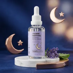 Sérum Facial Nocturno Calmante y Reparador – Global Beauty Care® (con Lavanda, Melatonina y Aloe Vera)  - 50 mL / 1.7 fl oz