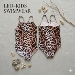 Traje de Baño Infantil Estampado de Leopardo "Leo-Kids" 5-6años