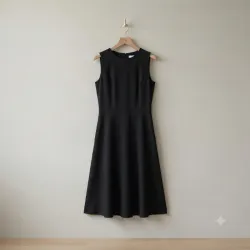 Vestido Midi Casual Sin Mangas Negro