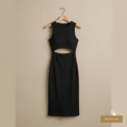 Vestido Midi "PrettyGarden" - Elegancia con un toque Audaz Talla L