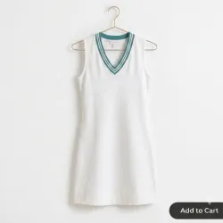 Vestido Sport-Chic "Match Point" – Blanco Minimalista Talla M
