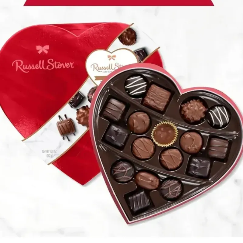 Caja de Bombones de Chocolate con forma de corazón