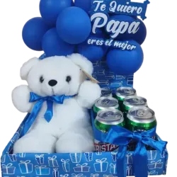 Caja de Regalo con Arco de Globos 