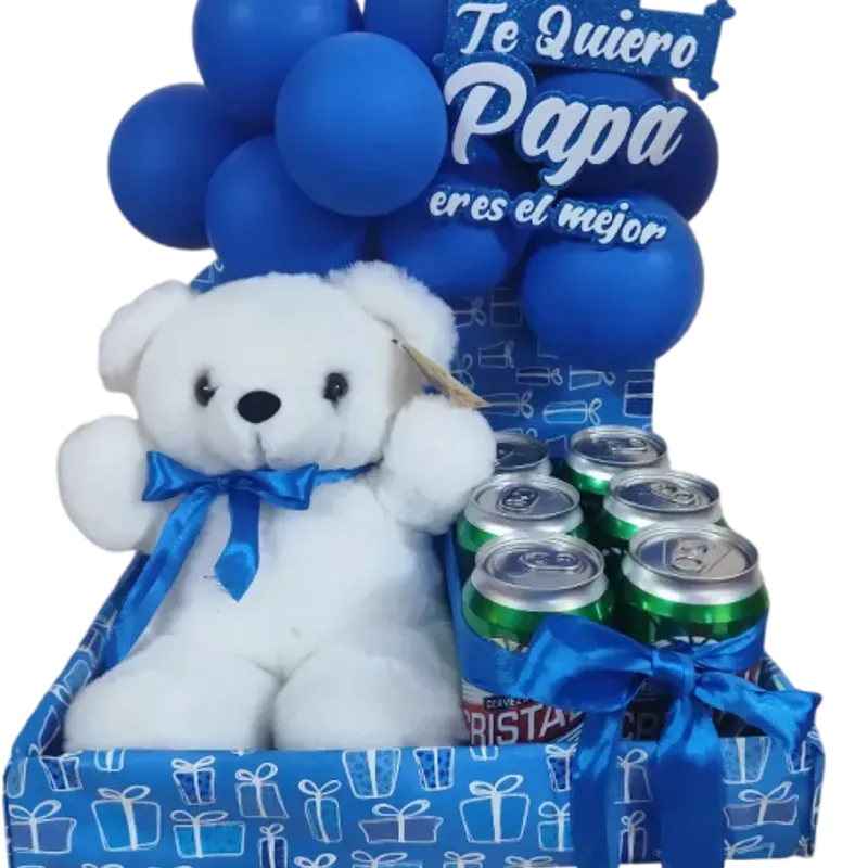 Caja de Regalo con Arco de Globos 