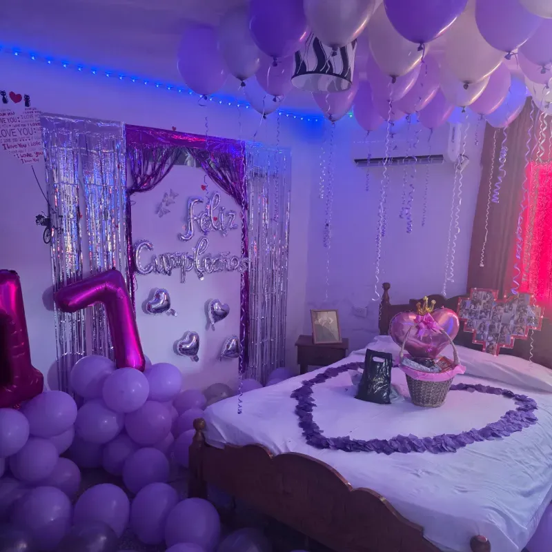 Decoración de Habitación Morada