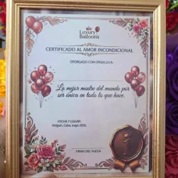 Certificado  al Amor Incondicional