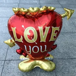 Globo Corazón Flechado 3 D
