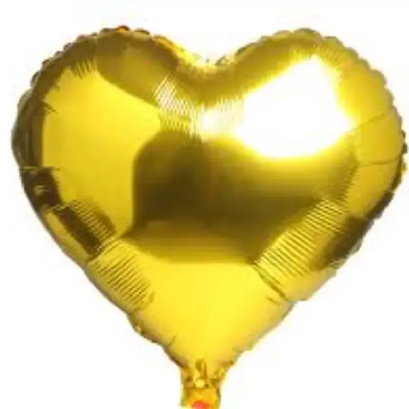 Globo de Corazón Dorado 10 pulgadas