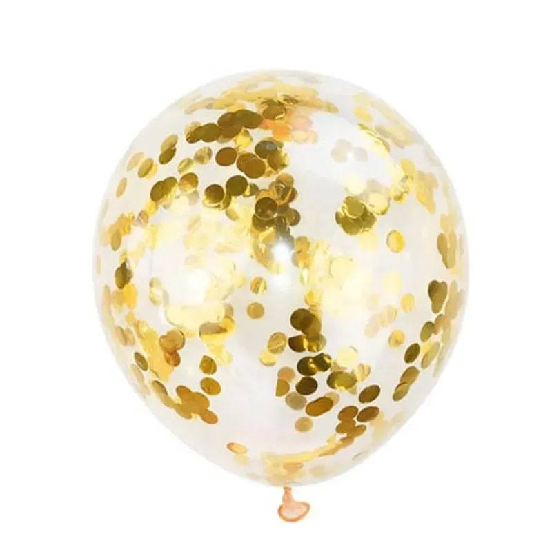 Globos de confeti dorado