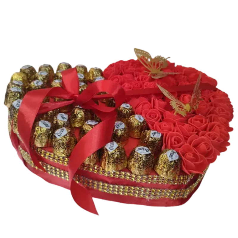 Luxury Heart-Box Rojo