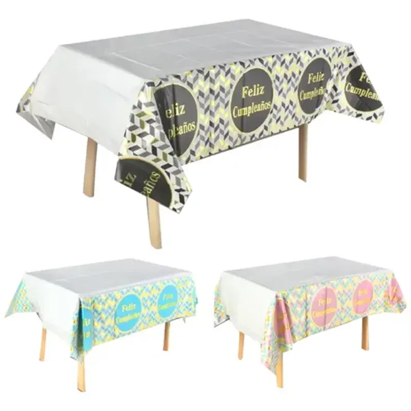 Mantel Metalizado Estampado 