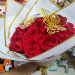 Mini-Preserved Roses Bouquet Rojo