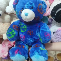 Peluche Oso Azul Peace and Love