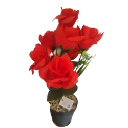 Ramo de Rosas con Bucaro Rojo