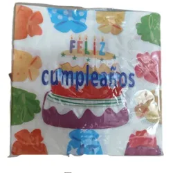 Servilletas Estampado Feliz Cumpleaños