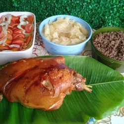 Pernil de Cerdo Asado. Cena Completa!! 😋 